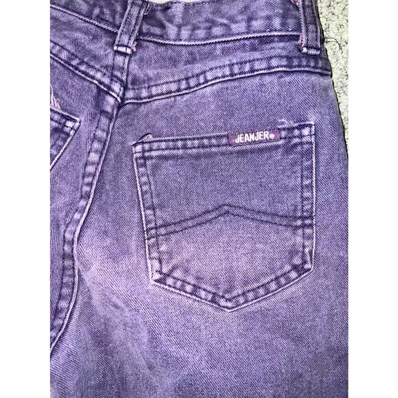 Vintage Purple Jeanjer denim jeans. Girls size 10. - Picture 2 of 10